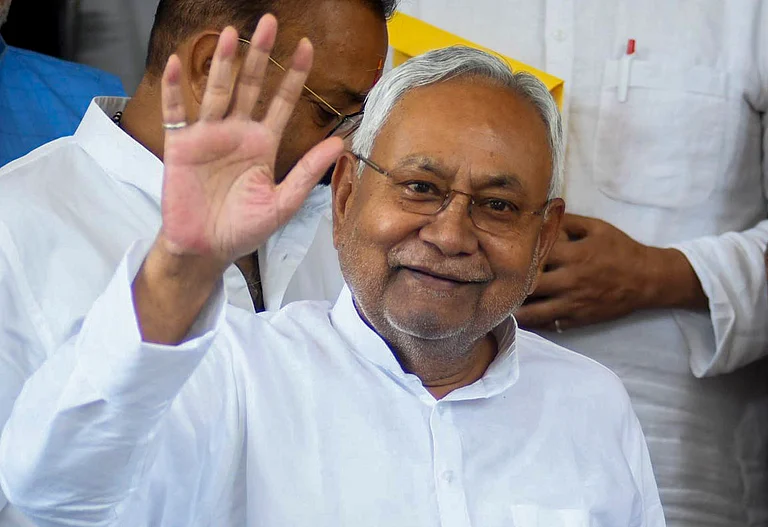 Bihar Chief Minister Nitish Kumar at the state Assembly House during the Monsoon session, in Patna, Tuesday - PTI